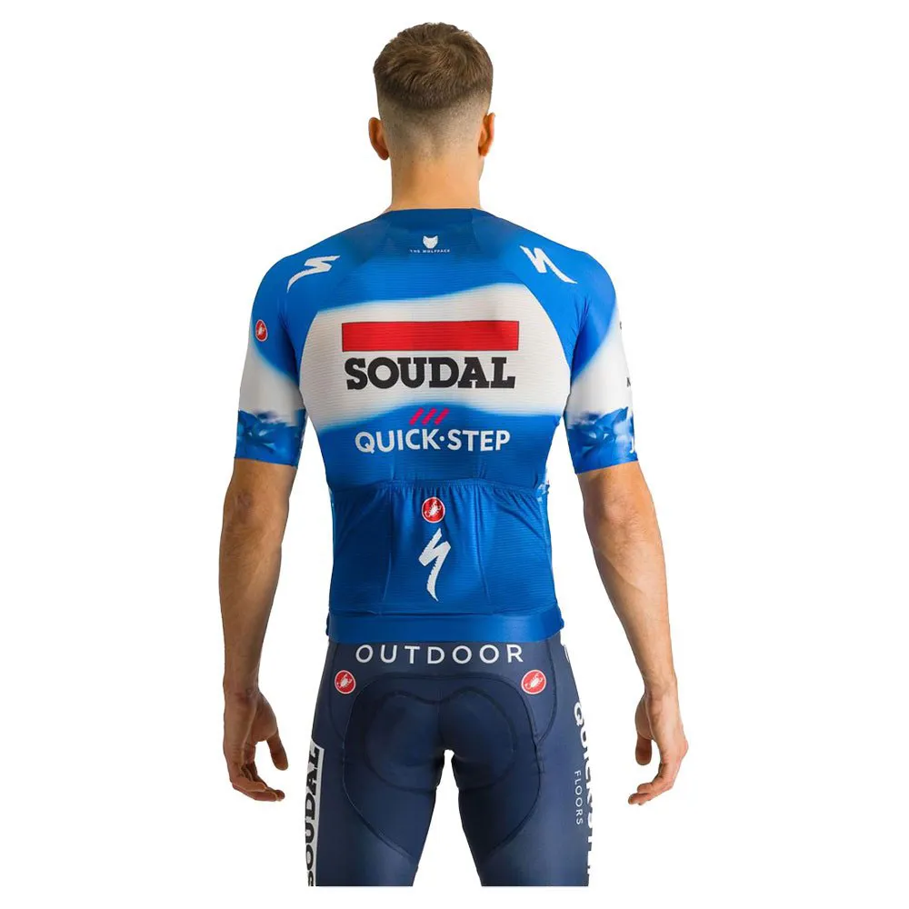 Castelli Aero Race 7.0 Soudal Quick-step 2024 Kurzarm-radtrikot Castelli Aero Race 7.0 Soudal Quick-step 2024 Kurzarm-radtrikot