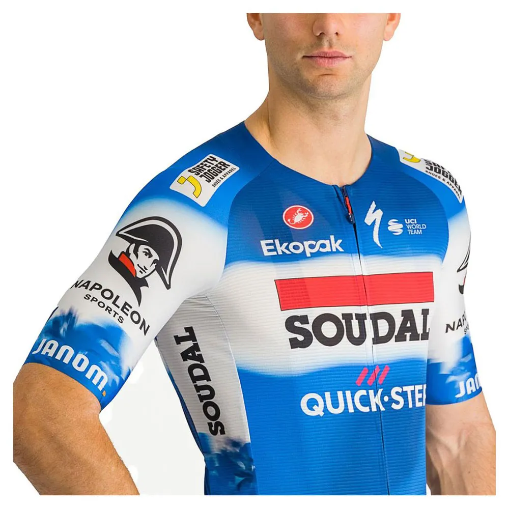 Castelli Aero Race 7.0 Soudal Quick-step 2024 Kurzarm-radtrikot Castelli Aero Race 7.0 Soudal Quick-step 2024 Kurzarm-radtrikot