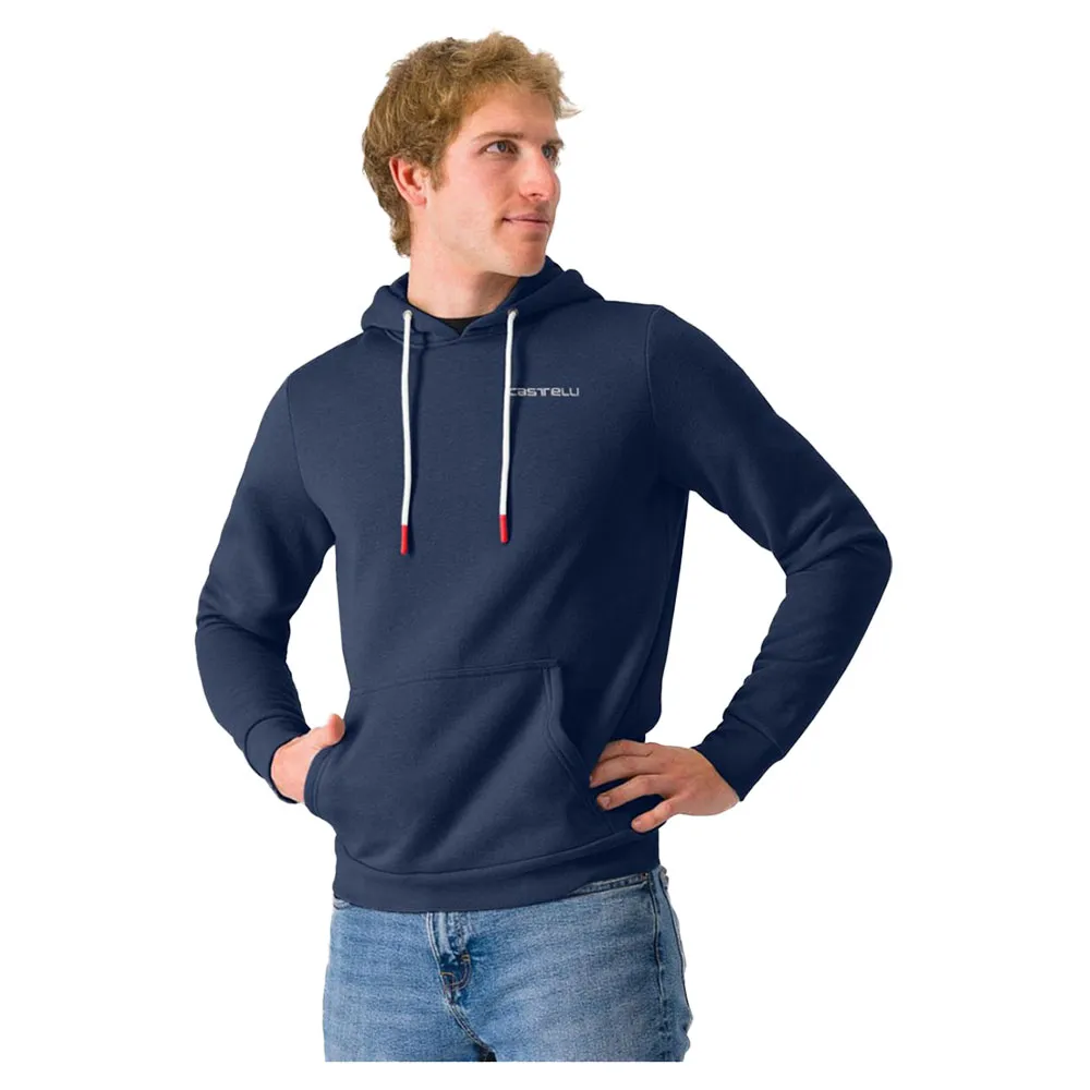Castelli Classico Kapuzenpullover, Belgian blue / white, XXL