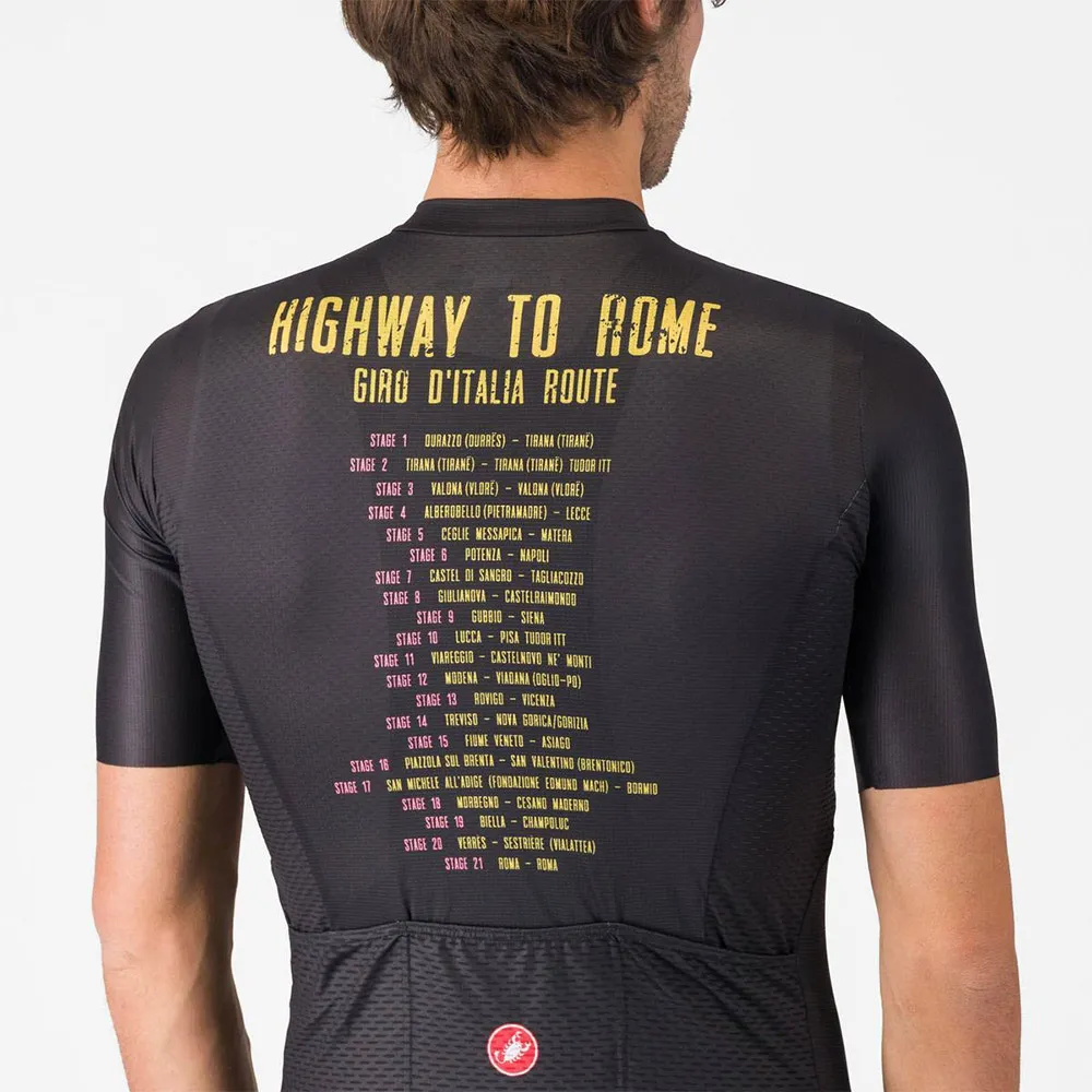 Castelli #giro Highway To Rome Kurzarm-radtrikot Castelli #giro Highway To Rome Kurzarm-radtrikot