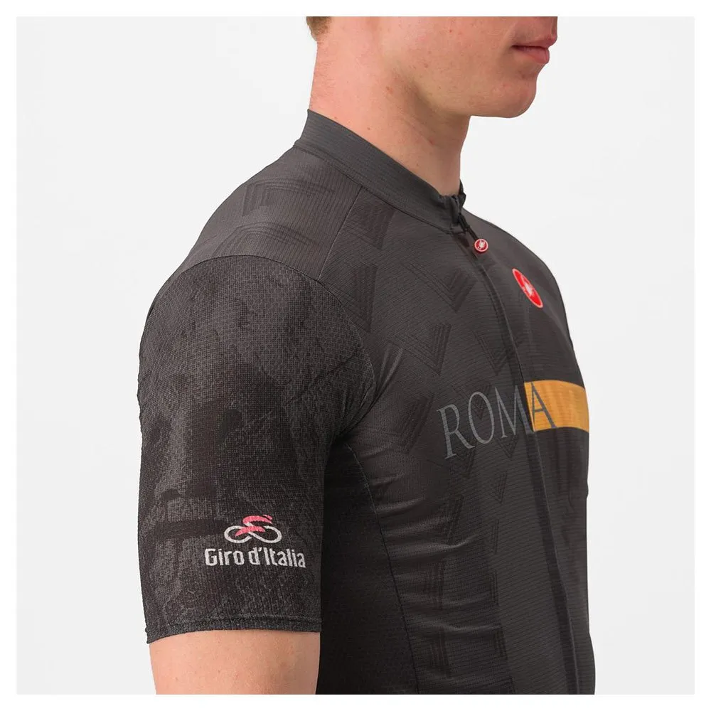 Castelli #giro Roma Kurzarm-radtrikot, Anthracite / dark grey / yellow
