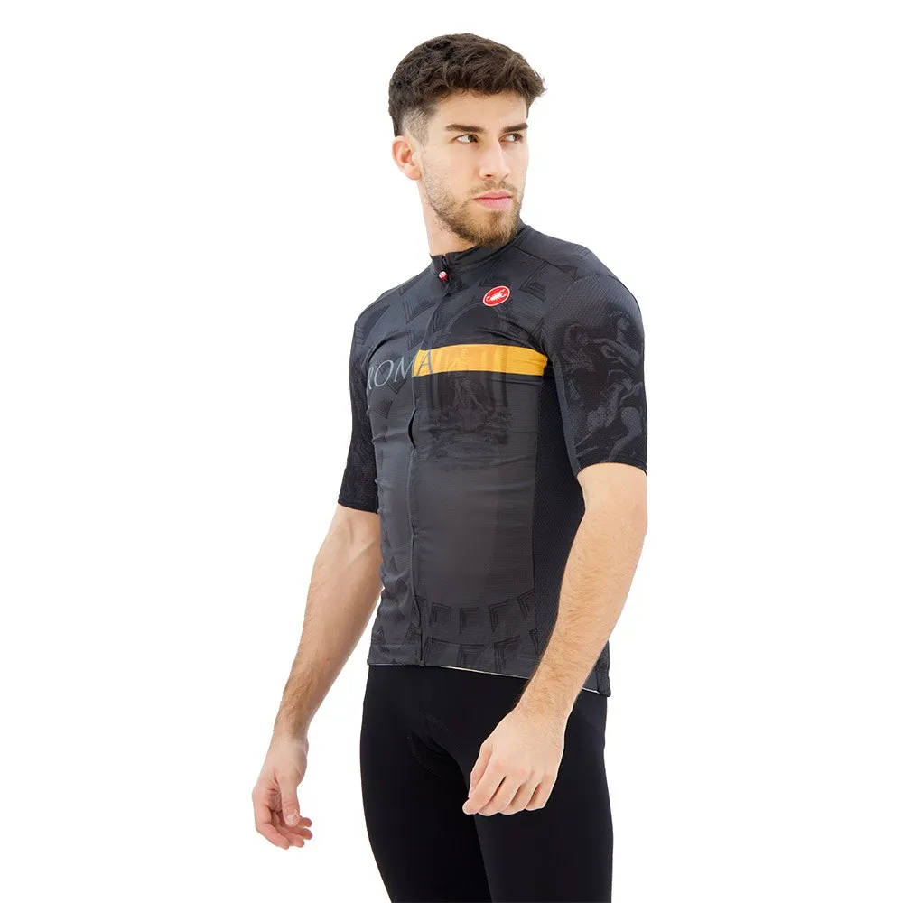 Castelli #giro Roma Kurzarm-radtrikot, Anthracite / dark grey / yellow