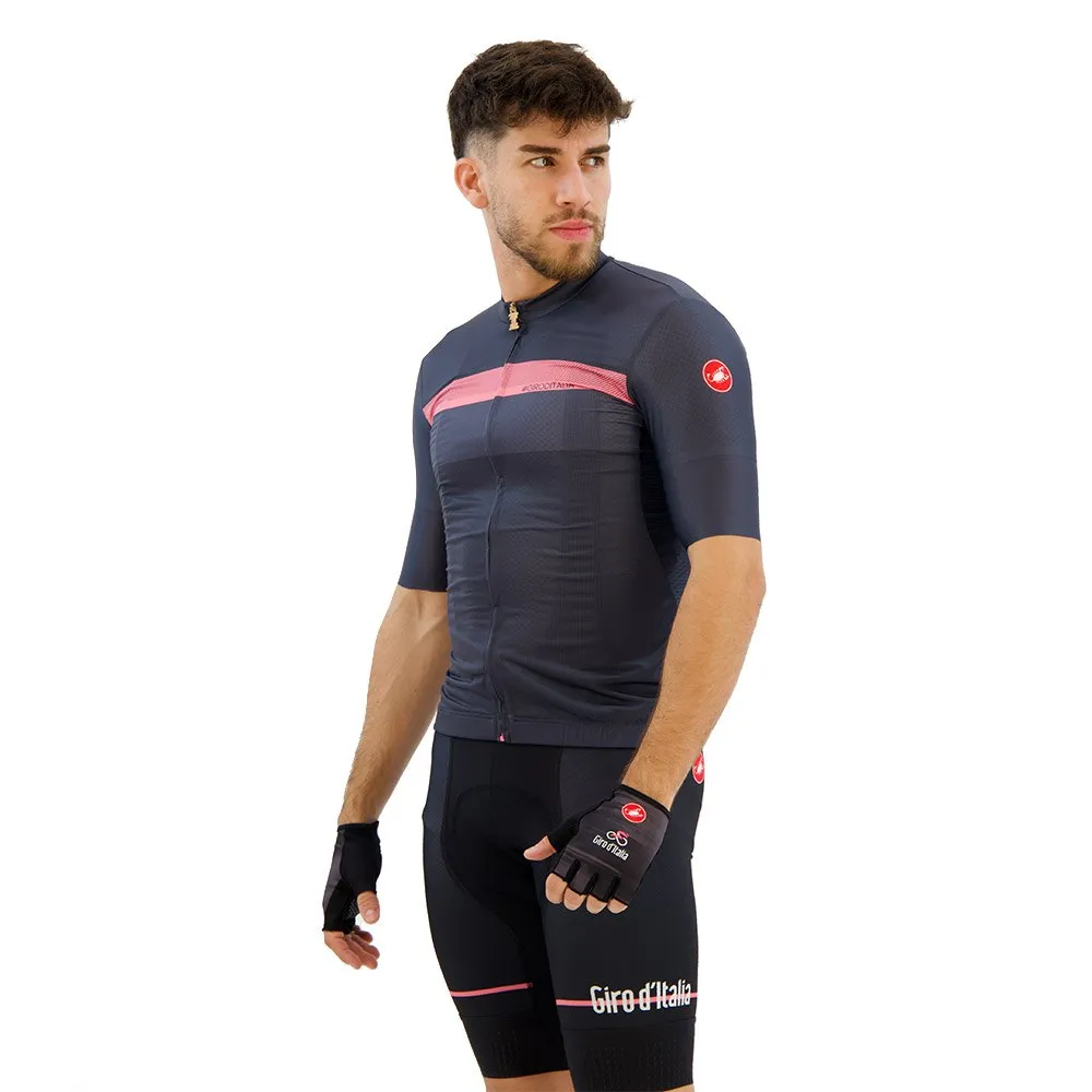 Castelli #giro Veloce 2024 Kurzarm-radtrikot, Dark blue / round pink Castelli #giro Veloce 2024 Kurzarm-radtrikot, Dark blue / round pink