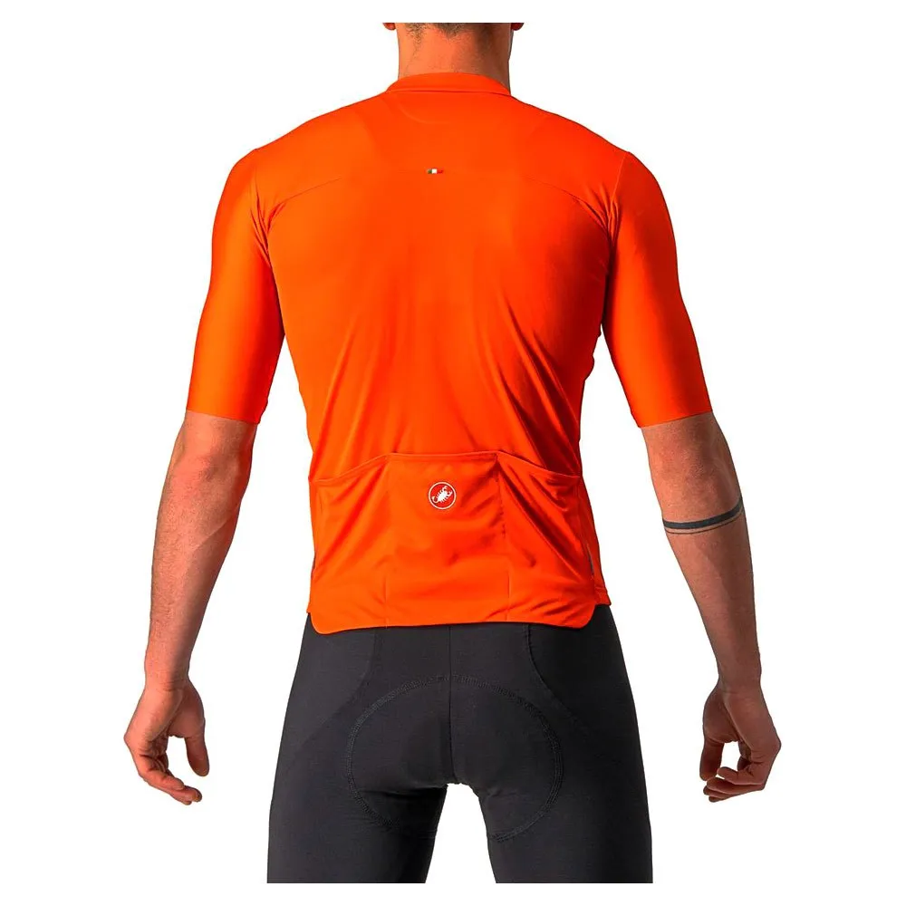Castelli Prologo 7 Kurzarm-radtrikot, Fiery red / light black / ivory, XXL