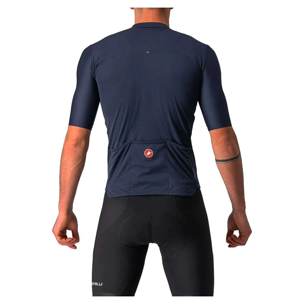 Castelli Prologo 7 Kurzarm-radtrikot Refurbished, Savile blue / silver / red