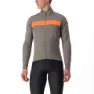 Castelli RADDOPPIA 3 Jacke Warme & winddichte Winter-Radjacke, Nickel gray/red orange