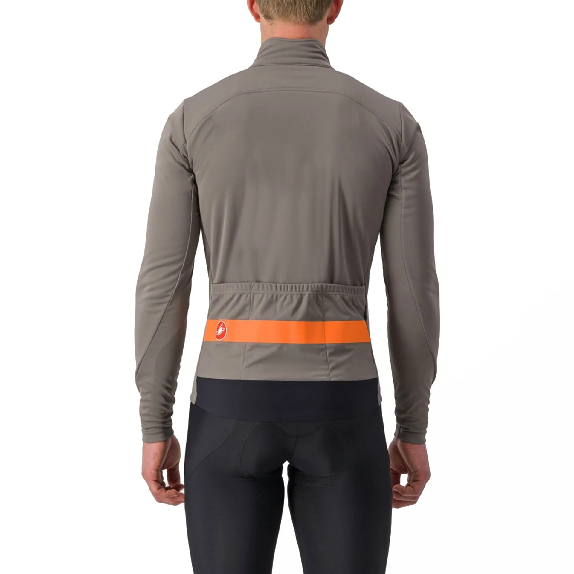 Castelli RADDOPPIA 3 Jacke Warme & winddichte Winter-Radjacke, Nickel gray/red orange Castelli RADDOPPIA 3 Jacke Warme & winddichte Winter-Radjacke, Nickel gray/red orange