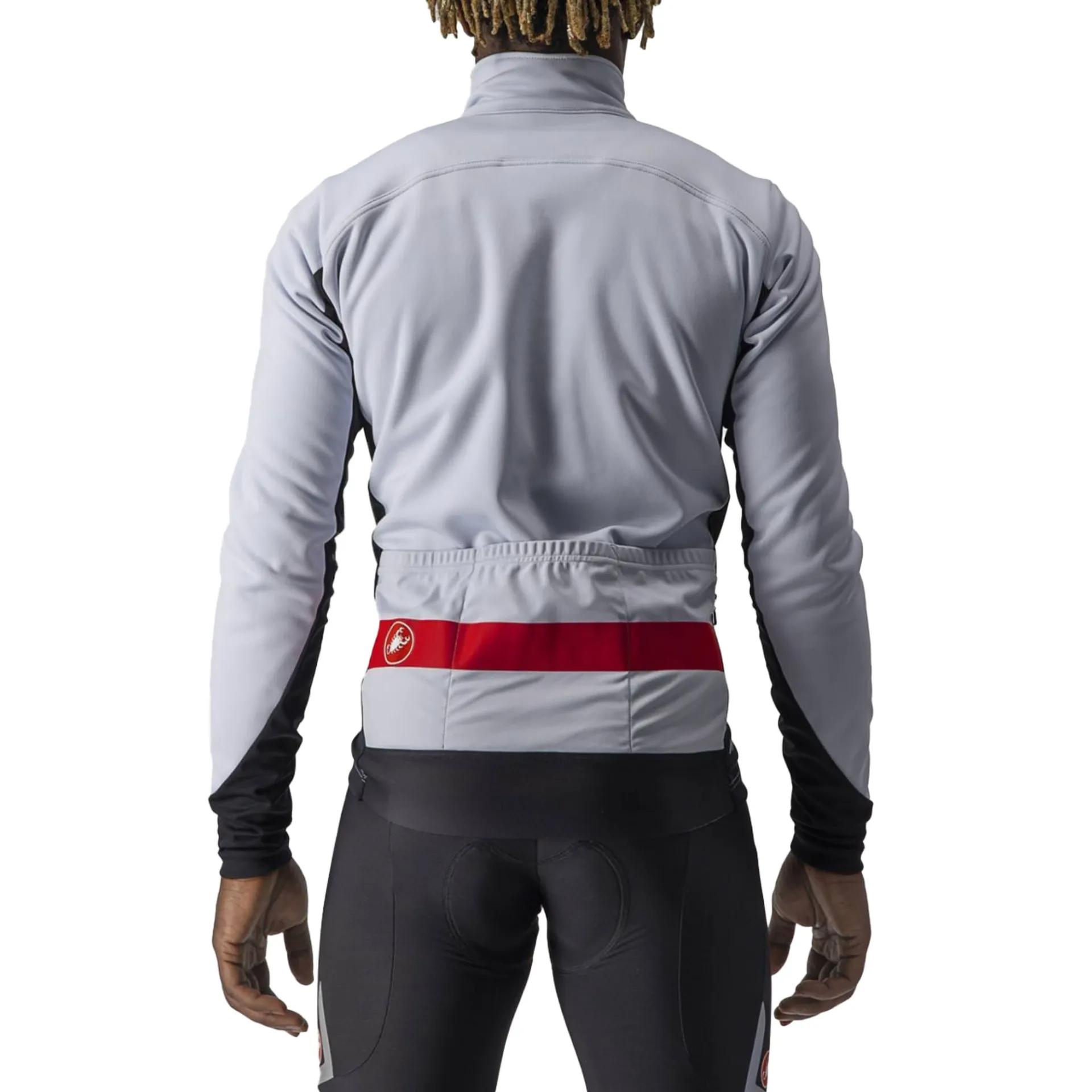 Castelli RADDOPPIA 3 Jacke Warme & winddichte Winter-Radjacke, Nickel gray/red orange Castelli RADDOPPIA 3 Jacke Warme & winddichte Winter-Radjacke, Nickel gray/red orange