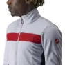 Castelli RADDOPPIA 3 Jacke Warme & winddichte Winter-Radjacke, Nickel gray/red orange