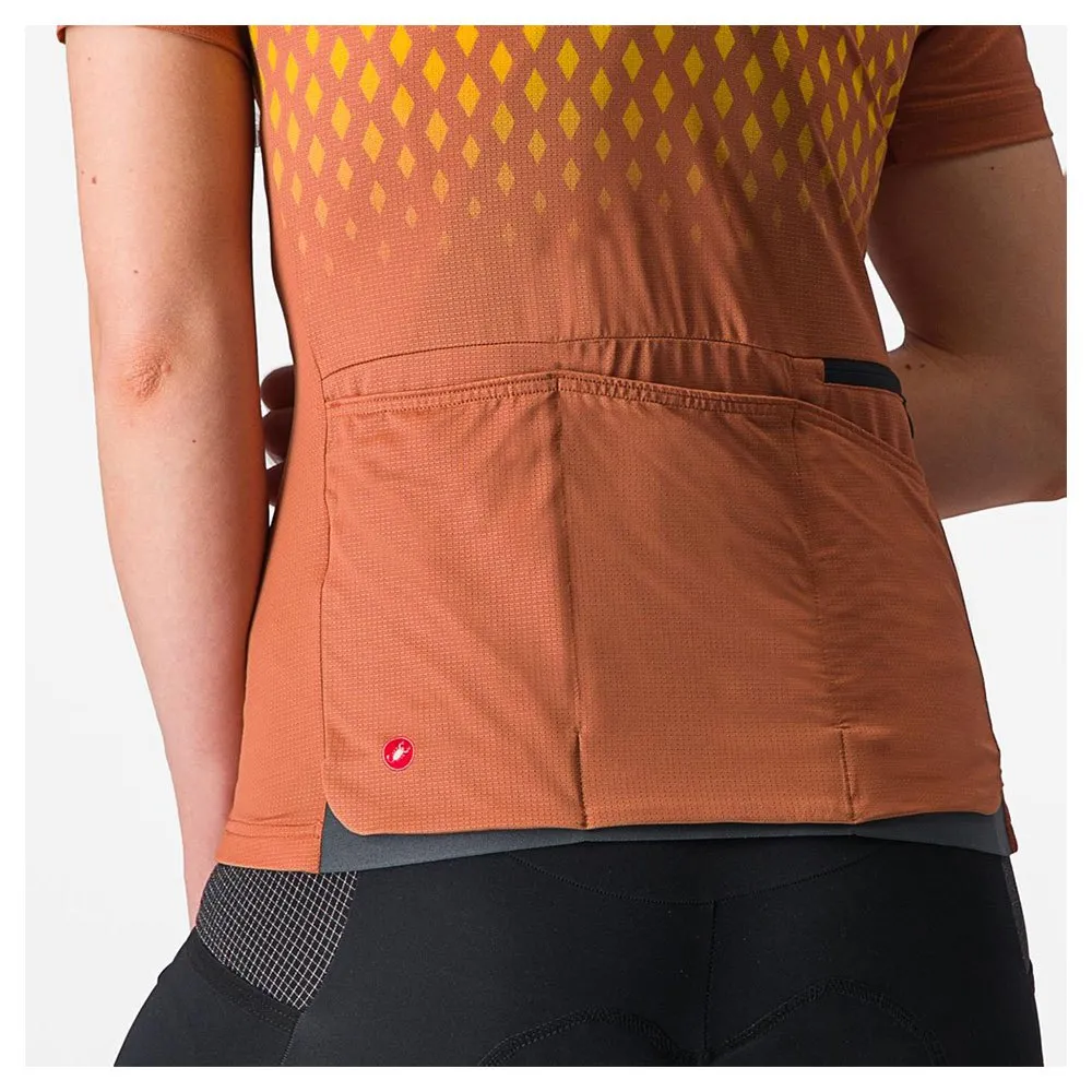 Castelli Unilimited Sentiero Kurzarm-radtrikot, Mocha / goldenrod Castelli Unilimited Sentiero Kurzarm-radtrikot, Mocha / goldenrod