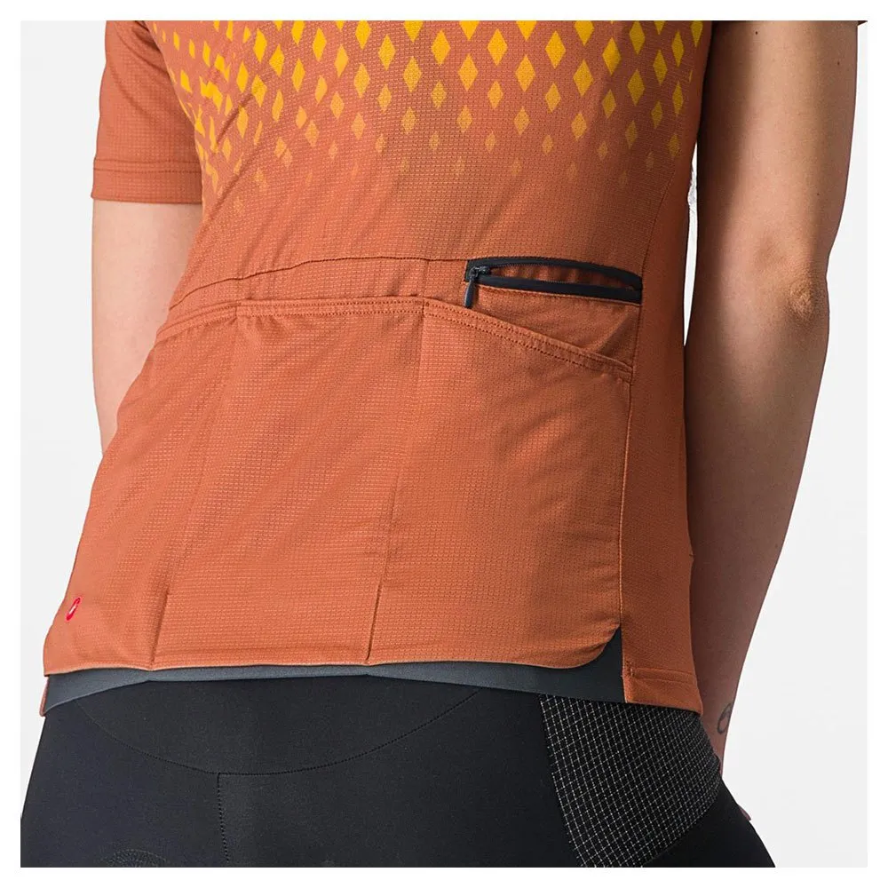 Castelli Unilimited Sentiero Kurzarm-radtrikot, Mocha / goldenrod Castelli Unilimited Sentiero Kurzarm-radtrikot, Mocha / goldenrod