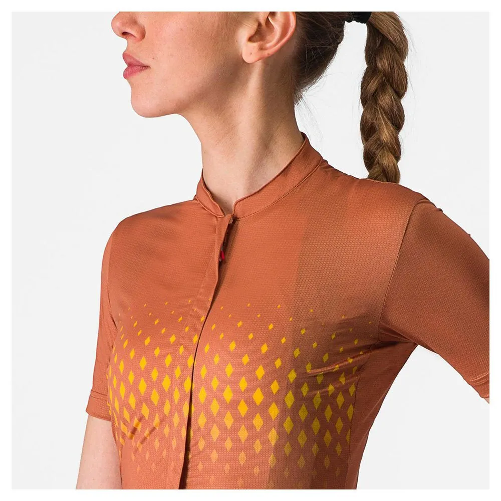 Castelli Unilimited Sentiero Kurzarm-radtrikot, Mocha / goldenrod Castelli Unilimited Sentiero Kurzarm-radtrikot, Mocha / goldenrod