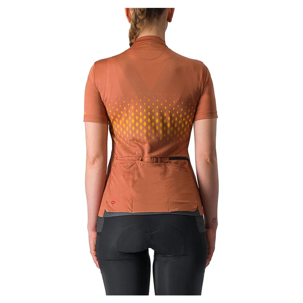 Castelli Unilimited Sentiero Kurzarm-radtrikot, Mocha / goldenrod Castelli Unilimited Sentiero Kurzarm-radtrikot, Mocha / goldenrod