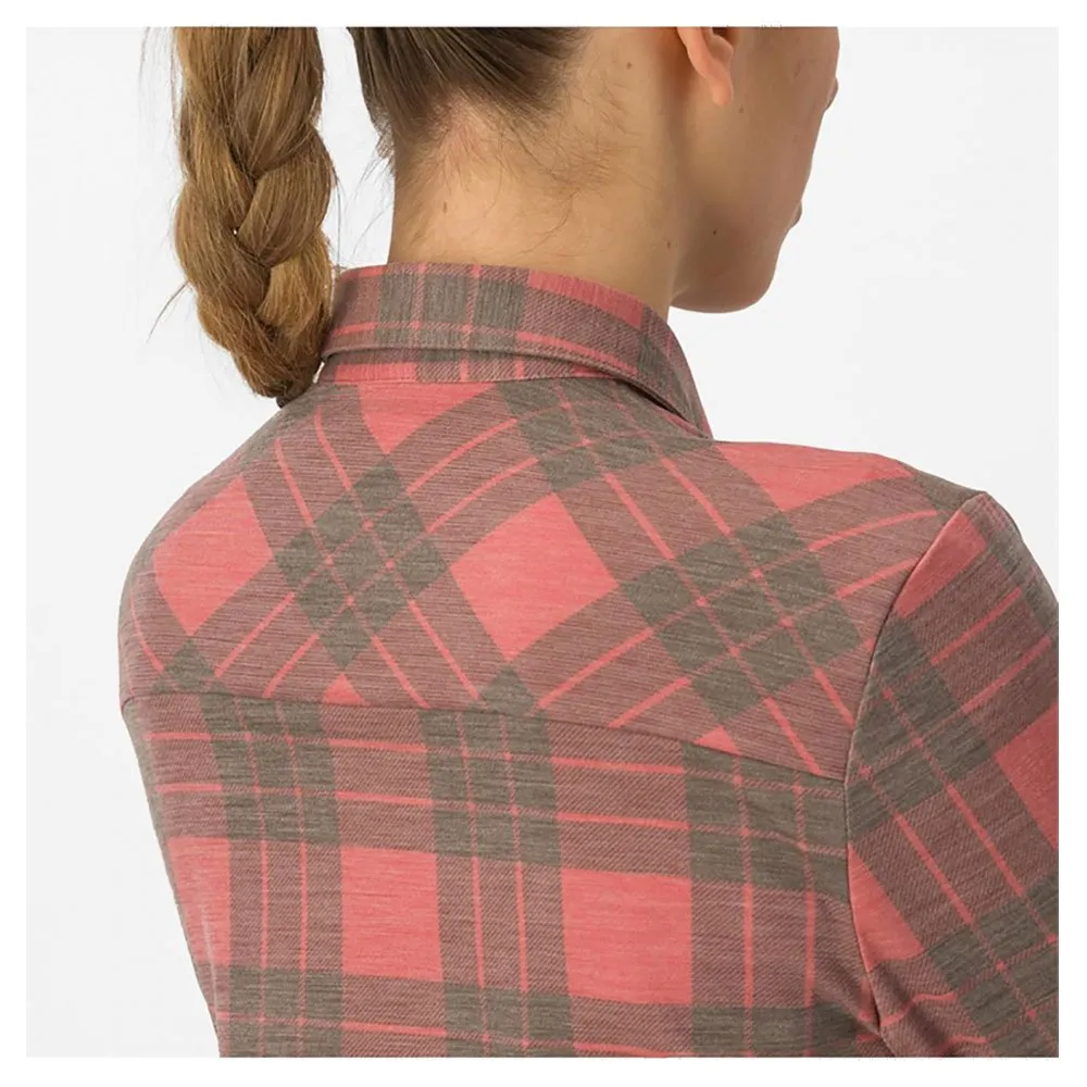 Castelli Unlimitd Flannel Langarmhemd, Mineral red / tarmac, S Castelli Unlimitd Flannel Langarmhemd, Mineral red / tarmac, S