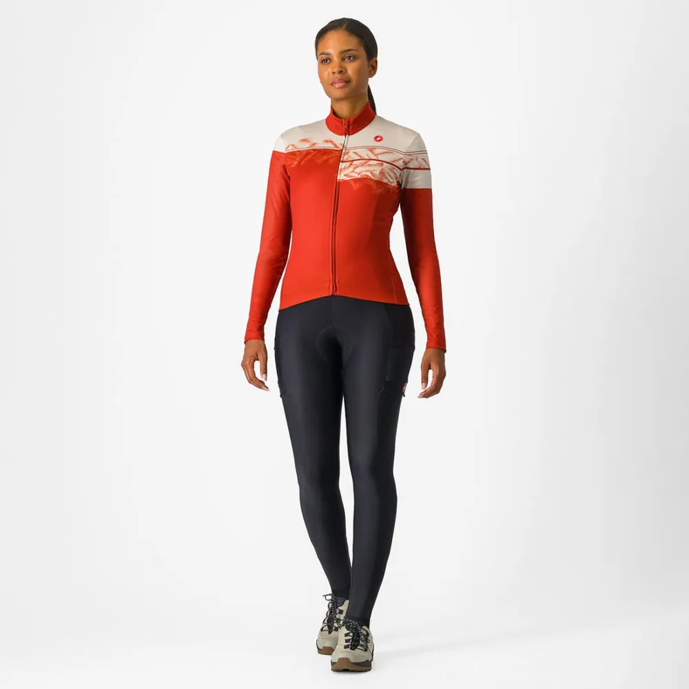 Castelli Unlimited Thermal 2 Langarm-trikot, Red ocre / silver moon Castelli Unlimited Thermal 2 Langarm-trikot, Red ocre / silver moon