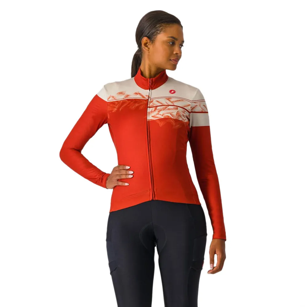 Castelli Unlimited Thermal 2 Langarm-trikot, Red ocre / silver moon Castelli Unlimited Thermal 2 Langarm-trikot, Red ocre / silver moon