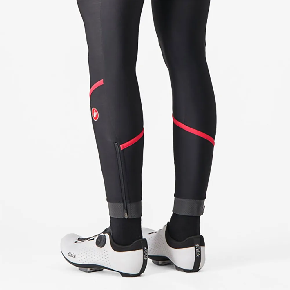 Castelli Velocissima Thermal Lange Trägerhose, Black / hibiscus