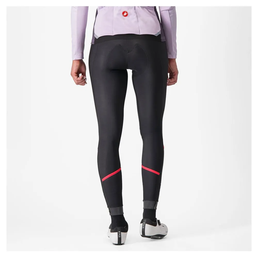 Castelli Velocissima Thermal Lange Trägerhose, Black / hibiscus