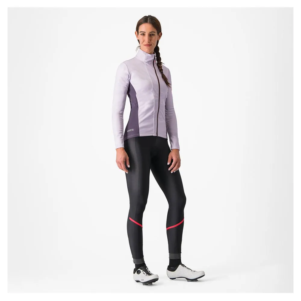 Castelli Velocissima Thermal Lange Trägerhose, Black / hibiscus