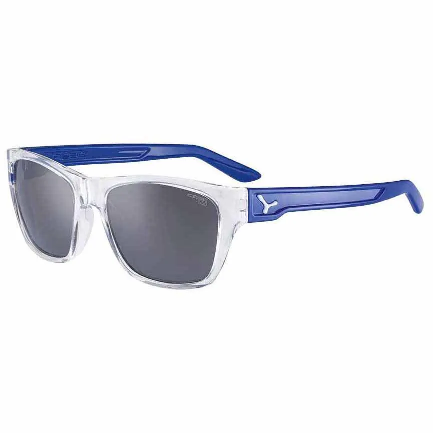 Cebe Hacker Sonnenbrille unisex, Shiny translucent / clear blue, 1500 Grey PC AR Silver Flash Mirror/CAT3 Cebe Hacker Sonnenbrille unisex, Shiny translucent / clear blue, 1500 Grey PC AR Silver Flash Mirror/CAT3