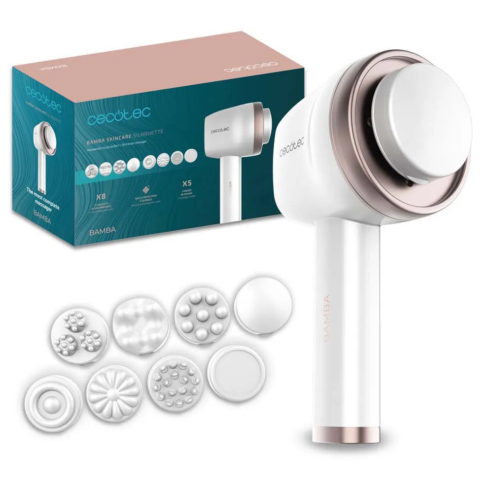 Cecotec Bamba Skincare Silhouette Anti-cellulite-massagegerät, White, One Size Cecotec Bamba Skincare Silhouette Anti-cellulite-massagegerät, White, One Size