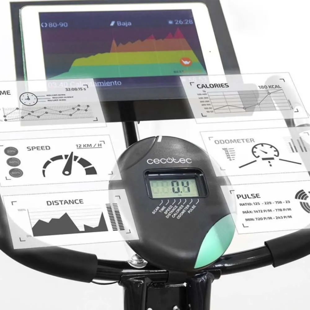 Cecotec X-bike Pro Heimtrainer, Black / green, One Size Cecotec X-bike Pro Heimtrainer, Black / green, One Size