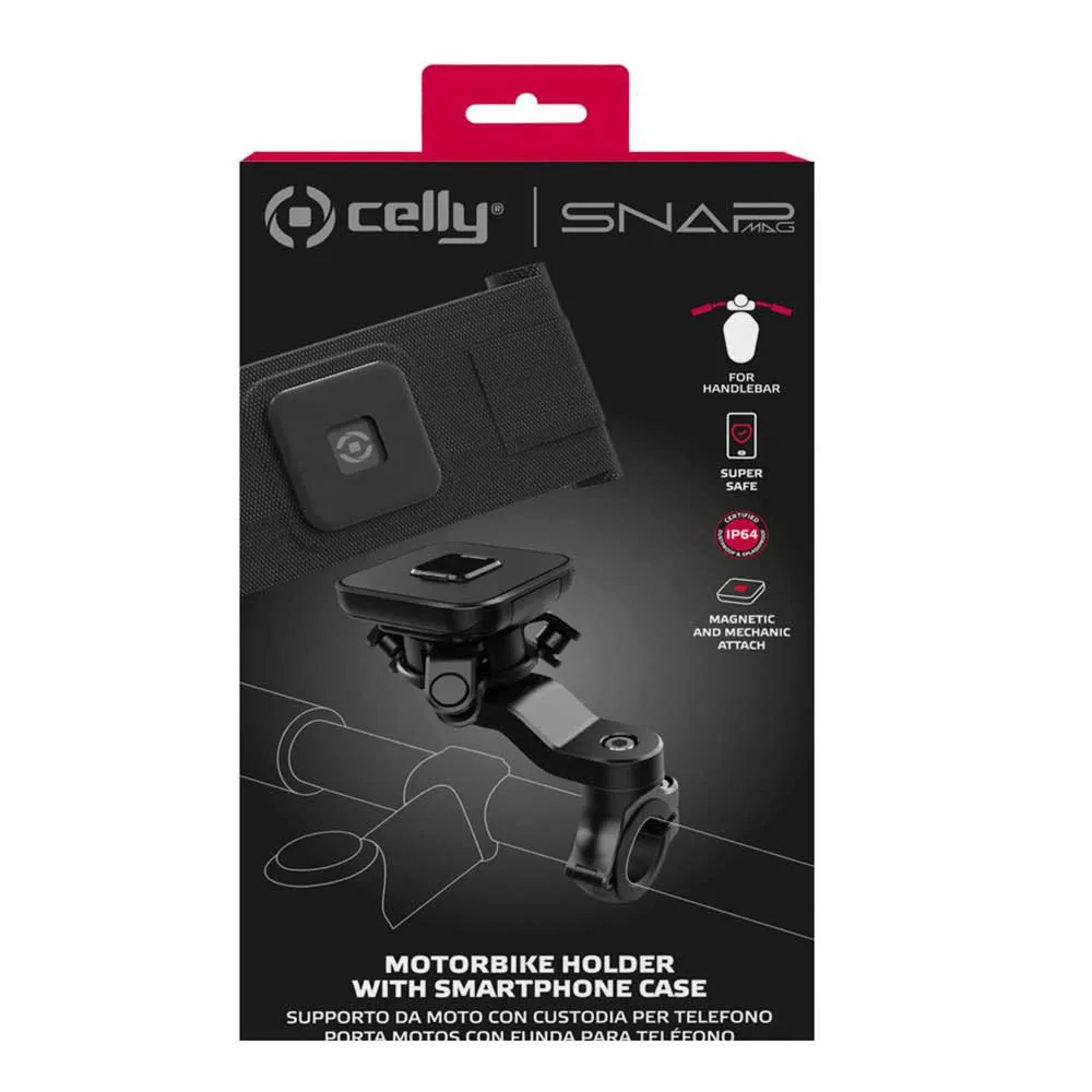 Celly Magn 17 9 Cm Lenkertelefonhalterung, Black, One Size