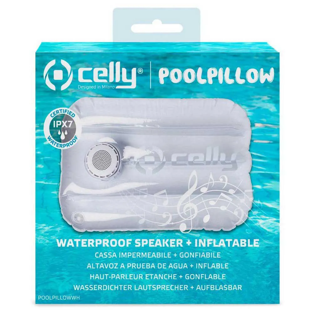 Celly Poolpillow Wp Lautsprecher + Aufblasbar, White, One Size Celly Poolpillow Wp Lautsprecher + Aufblasbar, White, One Size