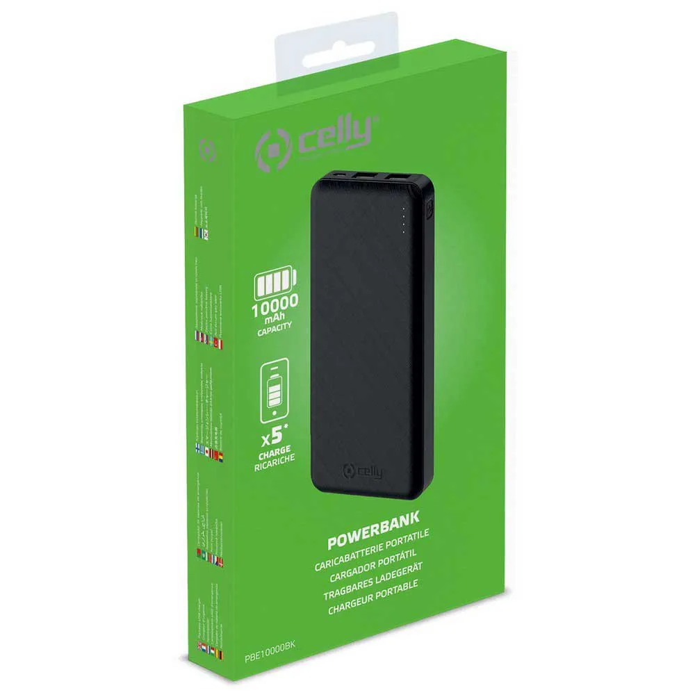Celly Powerbank 10a, Black, One Size Celly Powerbank 10a, Black, One Size