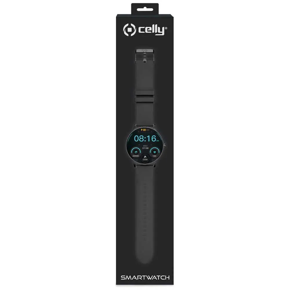 Celly Train Round 2 Smartwatch, Black Celly Train Round 2 Smartwatch, Black
