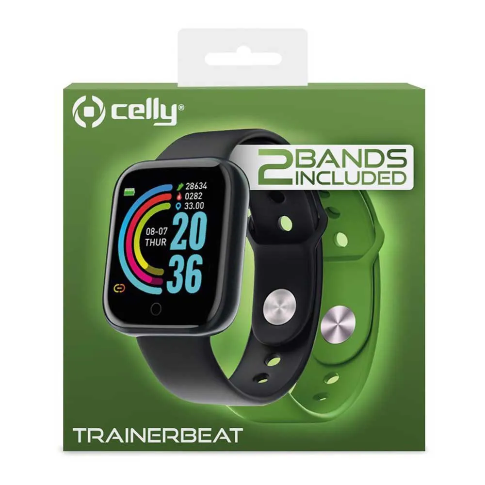 Celly Trainerbeat Smartwatch, Green Celly Trainerbeat Smartwatch, Green