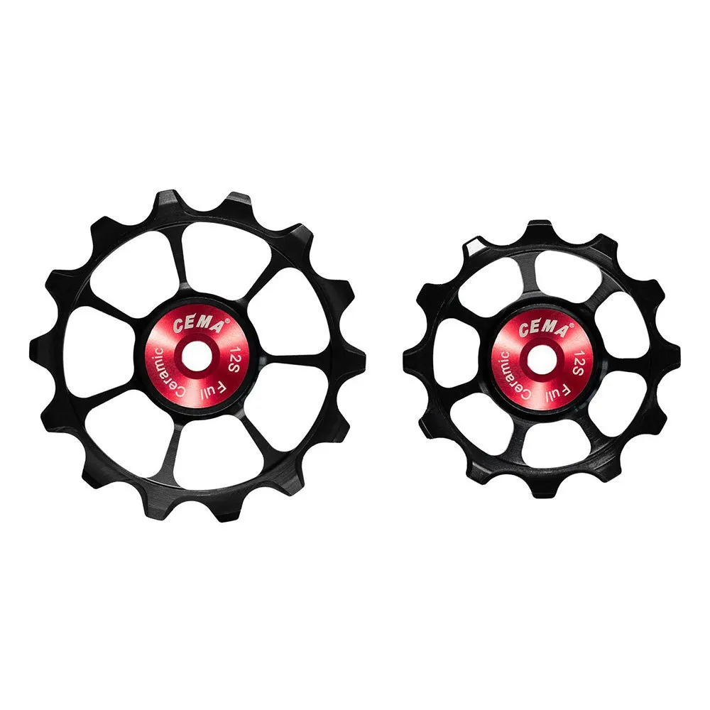 Cema 12s Dura-ace Full Ceramic Fahrrad-schaltröllchensatz, Black / red, 12-14t Cema 12s Dura-ace Full Ceramic Fahrrad-schaltröllchensatz, Black / red, 12-14t