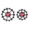 Cema 12s Dura-ace Full Ceramic Fahrrad-schaltröllchensatz, Black / red, 12-14t