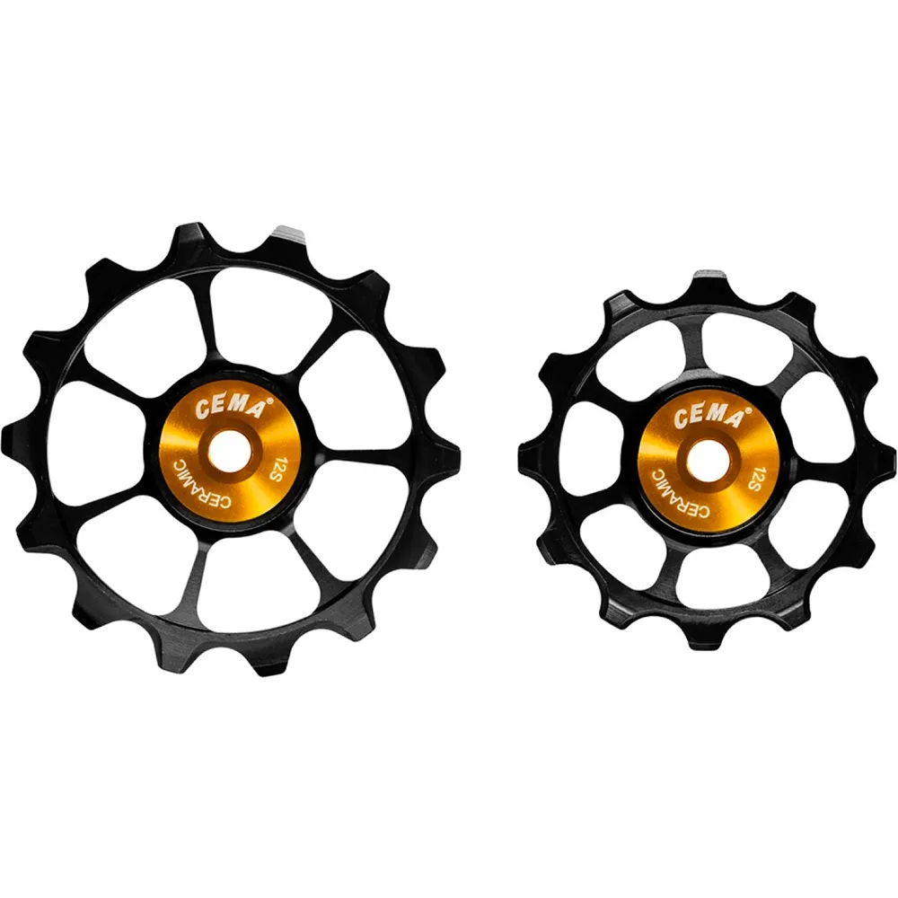 Cema Shimano 105/ultegra Ceramic Fahrrad-schaltröllchensatz, Black, 12-14t Cema Shimano 105/ultegra Ceramic Fahrrad-schaltröllchensatz, Black, 12-14t