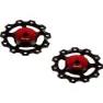 Cema Shimano/sram Ceramic Fahrrad-schaltröllchensatz, Black / red, 9-11s