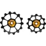 Cema Sram Axs Road Ceramic Fahrrad-schaltröllchensatz, Black / gold, 12-14t