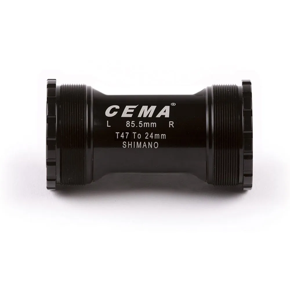 Cema T47 Threaded Stainless Steel Sram Dub Lagerschalen, Black, 85.5mm Cema T47 Threaded Stainless Steel Sram Dub Lagerschalen, Black, 85.5mm