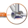 Cema T47 Trek Sram Gxp Stainless Steel Lagerschalen, Black, 85.5mm
