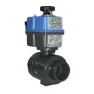 Cepex 05372 Ø75 Ac/dc Pvc-u Industriekugelhahn Ptfe-epdm Elektrisch Betätigt + Bsr Sicherheitsblock 24-240v, Grey, One Size