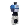 Cepex 30273 Ø90 Pvc-u Absperrklappe Industrielle Epdm-o-ringe Elektrisch Betätigt Ac/dc 24-240v, Grey, One Size