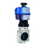 Cepex 30287 Ø90 Ac/dc Pvc-u Absperrklappe Industrielle O-ringe Epdm Elektrisch Betätigt + Bsr Sicherheitsblock 24-240v unisex, Grey, One Size