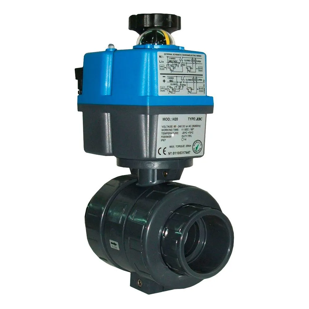 Cepex 31422 Ø25 Pvc-u Industriekugelhahn Ptfe-epdm Elektrisch Betätigt Ac/dc 80-240v, Grey, One Size Cepex 31422 Ø25 Pvc-u Industriekugelhahn Ptfe-epdm Elektrisch Betätigt Ac/dc 80-240v, Grey, One Size