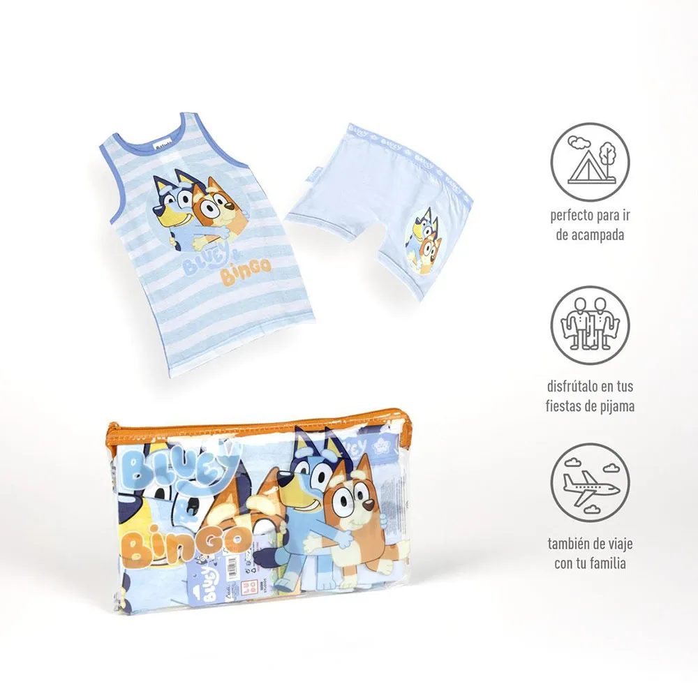 Cerda Group Bluey Ärmelloser Pyjama, Light blue, 5Y