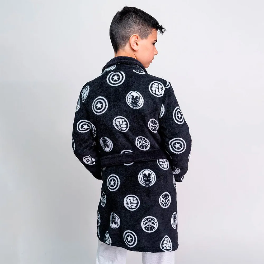 Cerda Group Coral Fleece Marvel Bademantel, Black, 7Y Cerda Group Coral Fleece Marvel Bademantel, Black, 7Y