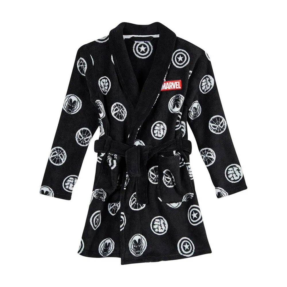 Cerda Group Coral Fleece Marvel Bademantel, Black, 7Y Cerda Group Coral Fleece Marvel Bademantel, Black, 7Y