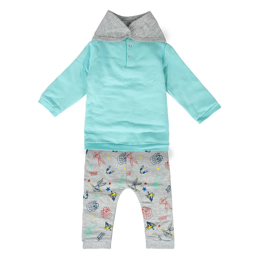 Cerda Group Cotton Brushed Looney Tunes Baby Trainingsanzug 3 Stücke, Blue, 6-9MON
