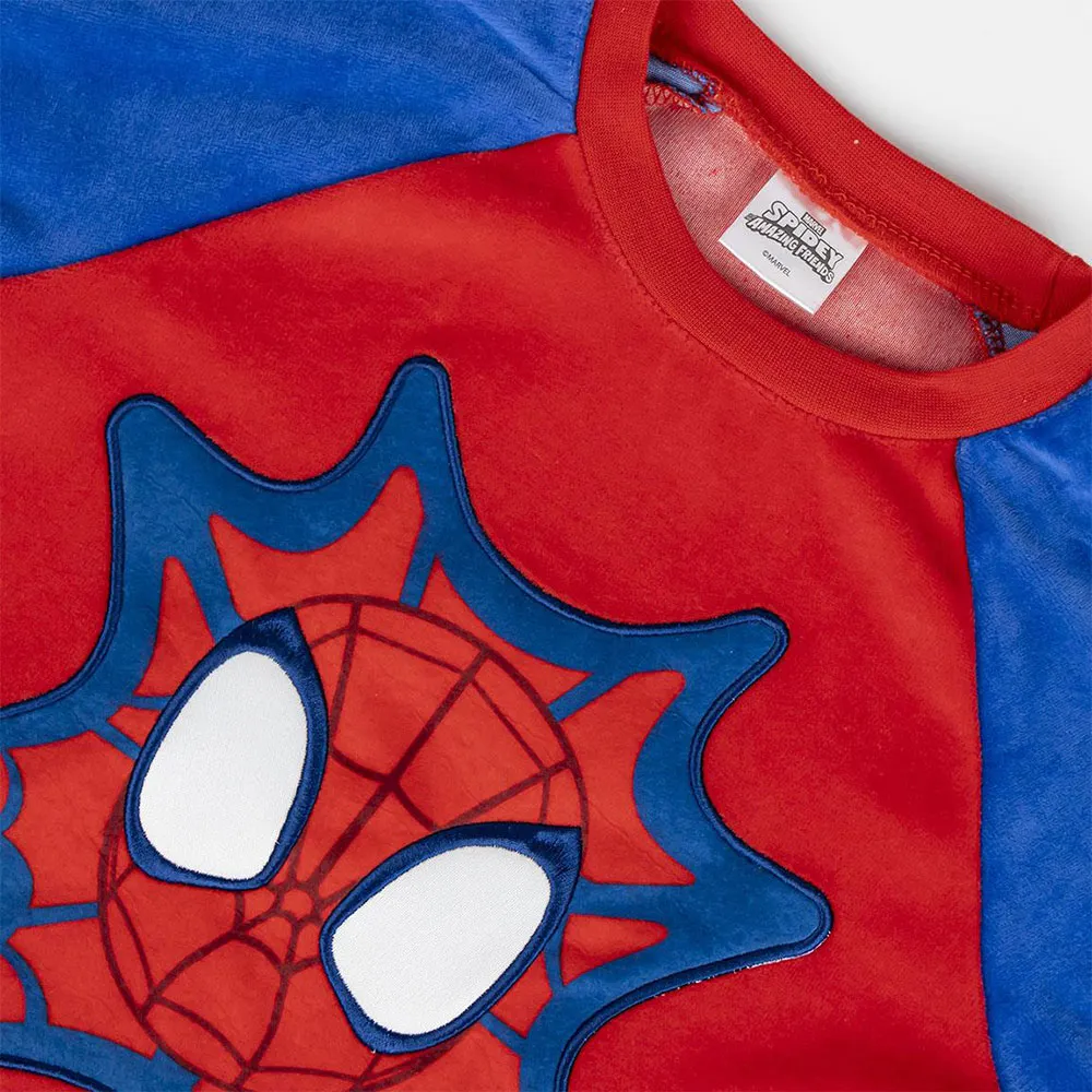 Cerda Group Fleece Applications Spidey Langarm-pyjama, Blue, 4Y