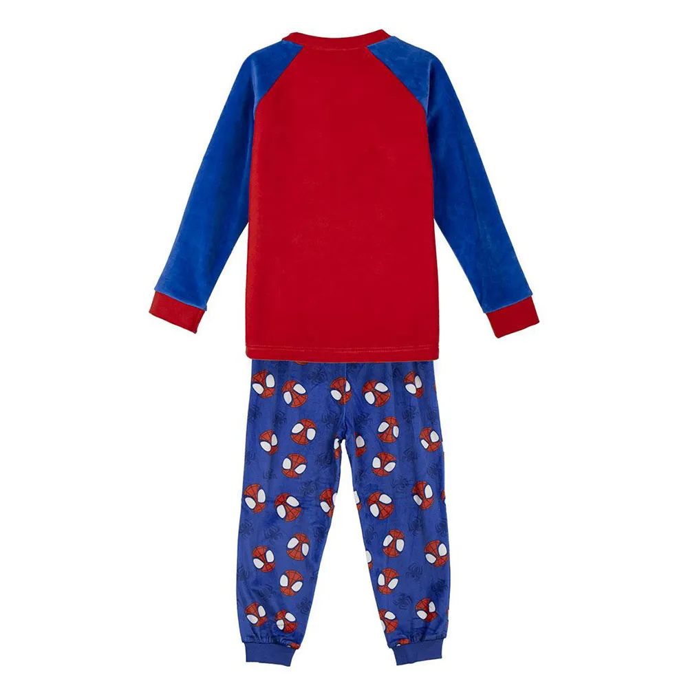 Cerda Group Fleece Applications Spidey Langarm-pyjama, Blue, 4Y