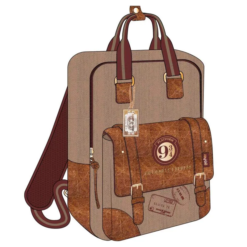 Cerda Group Harry Potter Gleis 9 3/4 Casual Rucksack 38 Cm, Brown Cerda Group Harry Potter Gleis 9 3/4 Casual Rucksack 38 Cm, Brown