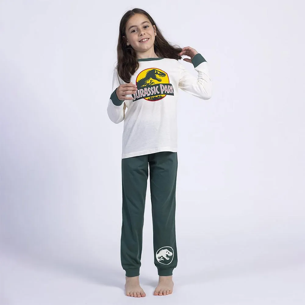 Cerda Group Jurassic Park Langarm-pyjama, White / green, 5Y